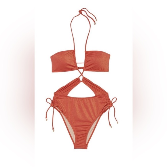 Victoria's Secret Other - VICTORIA'S SECRET SWIM
Cutout Multiway Halter One-Piece Swims. Ginger color